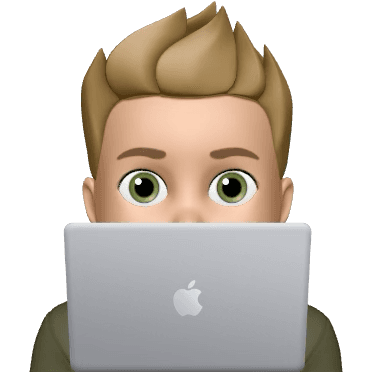 Person peeking from behind laptop